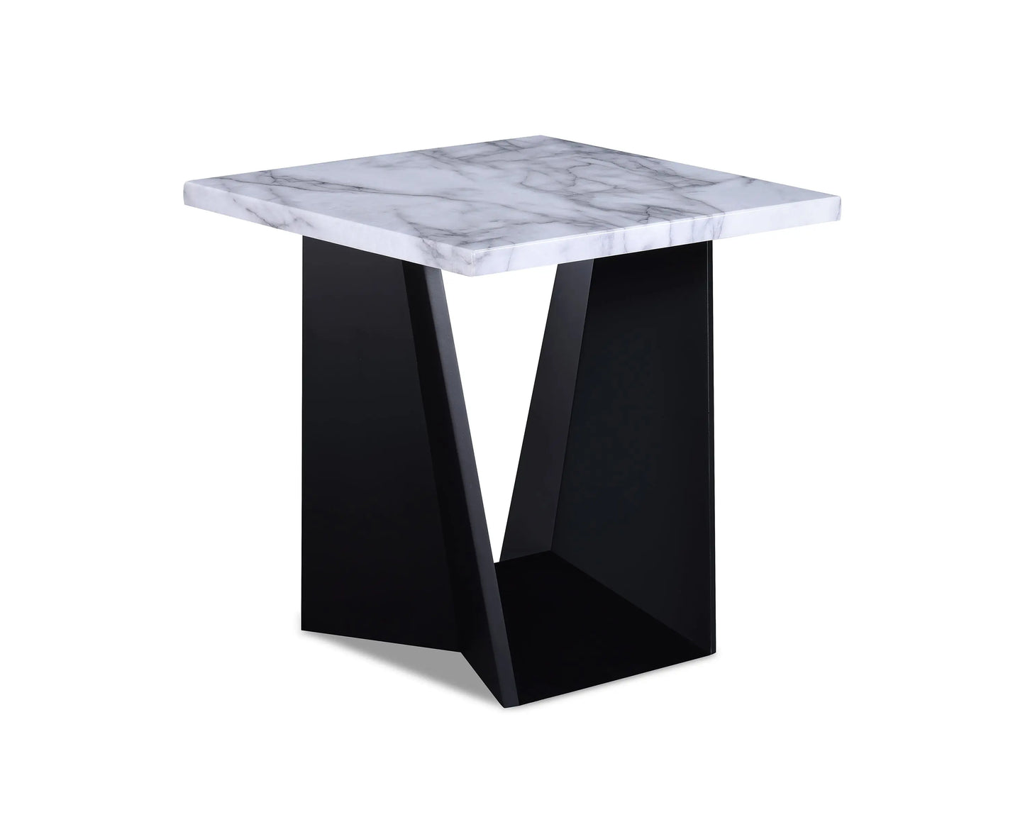 Adea Black/White Marble-Top 3-Piece Coffee Table Set Crown Mark