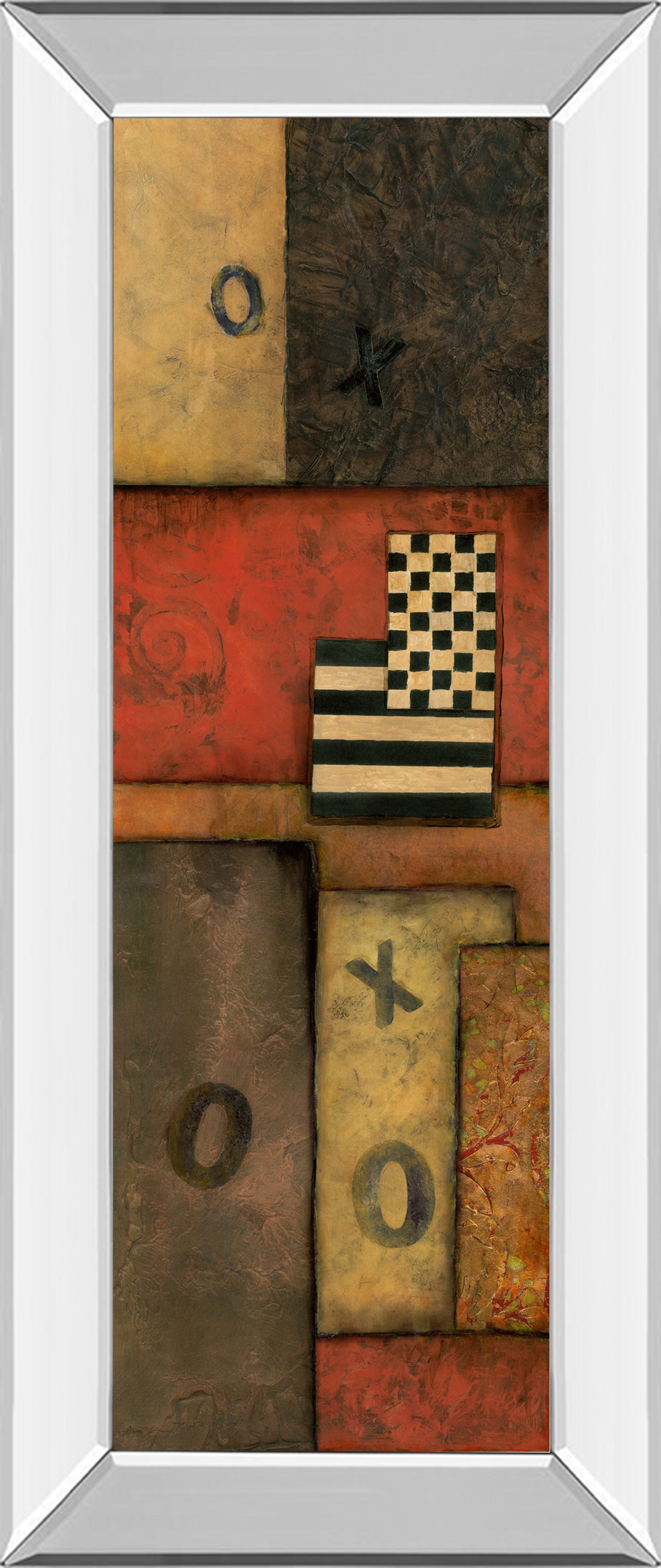 Right Move I By Norm Olson - Mirror Framed Print Wall Art - Red Classy Art