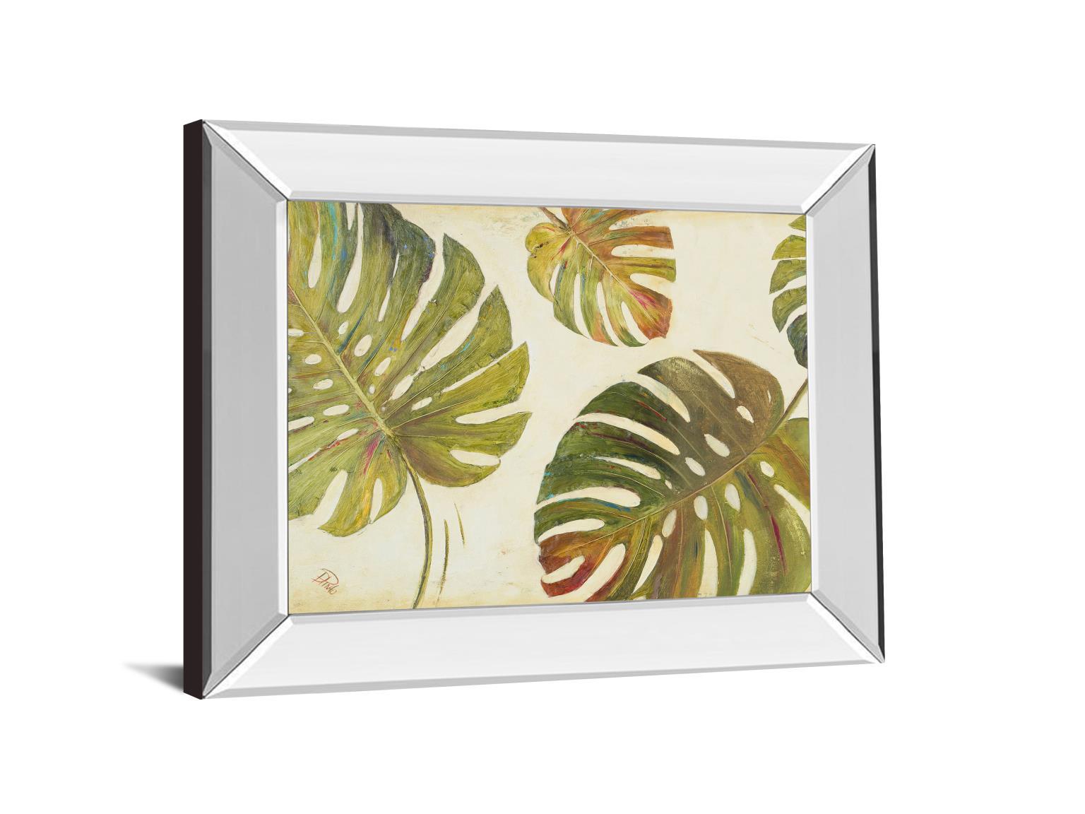 Organic I By Patricia Pinto - Mirror Framed Print Wall Art - Green Classy Art