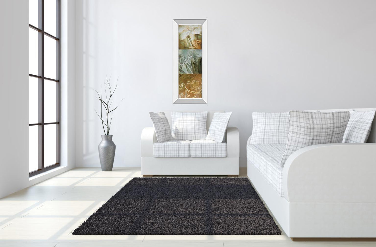 Square Choices By Thompson - Mirrored Frame - Dark Brown Classy Art