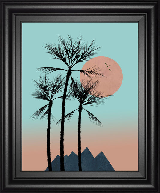 Passion In The Tropics II By Hal Halli - Framed Print Wall Art - Light Blue Classy Art