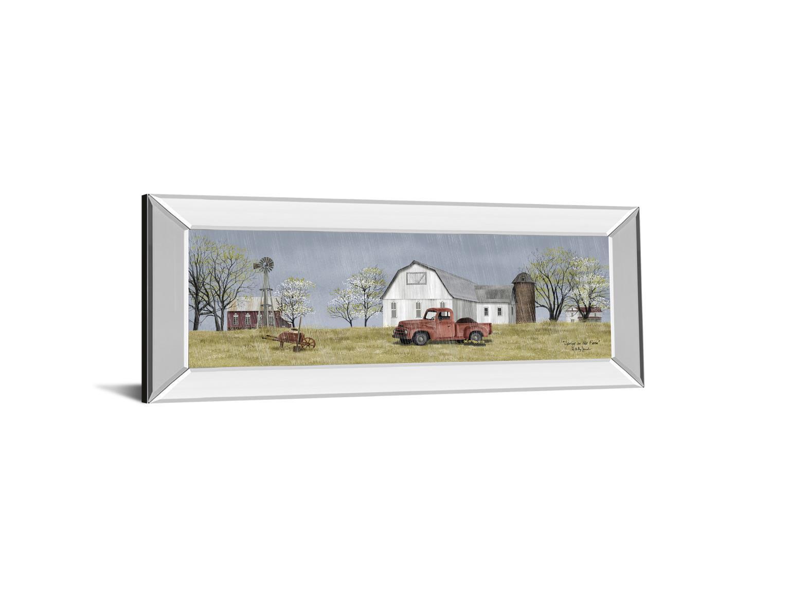 Spring On The Farm By Billy Jacobs - Mirrored Frame Wall Art - Dark Gray Classy Art