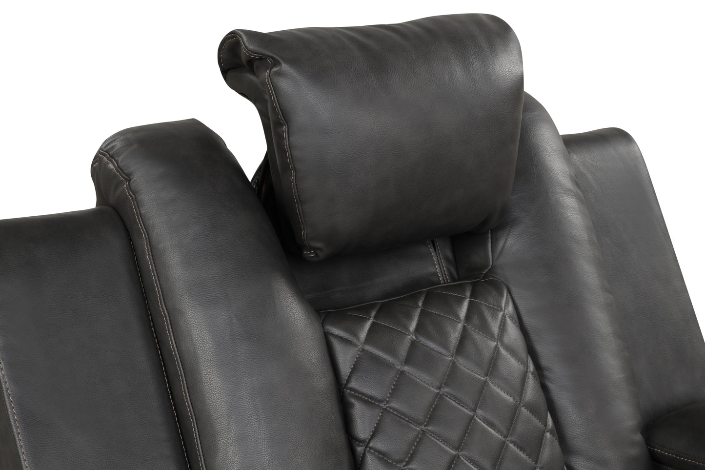 Benz LED & Power Recliner 2 PC Made With Faux Leather in Black (FREE SHIPPING) House to Home Furnishings LLC