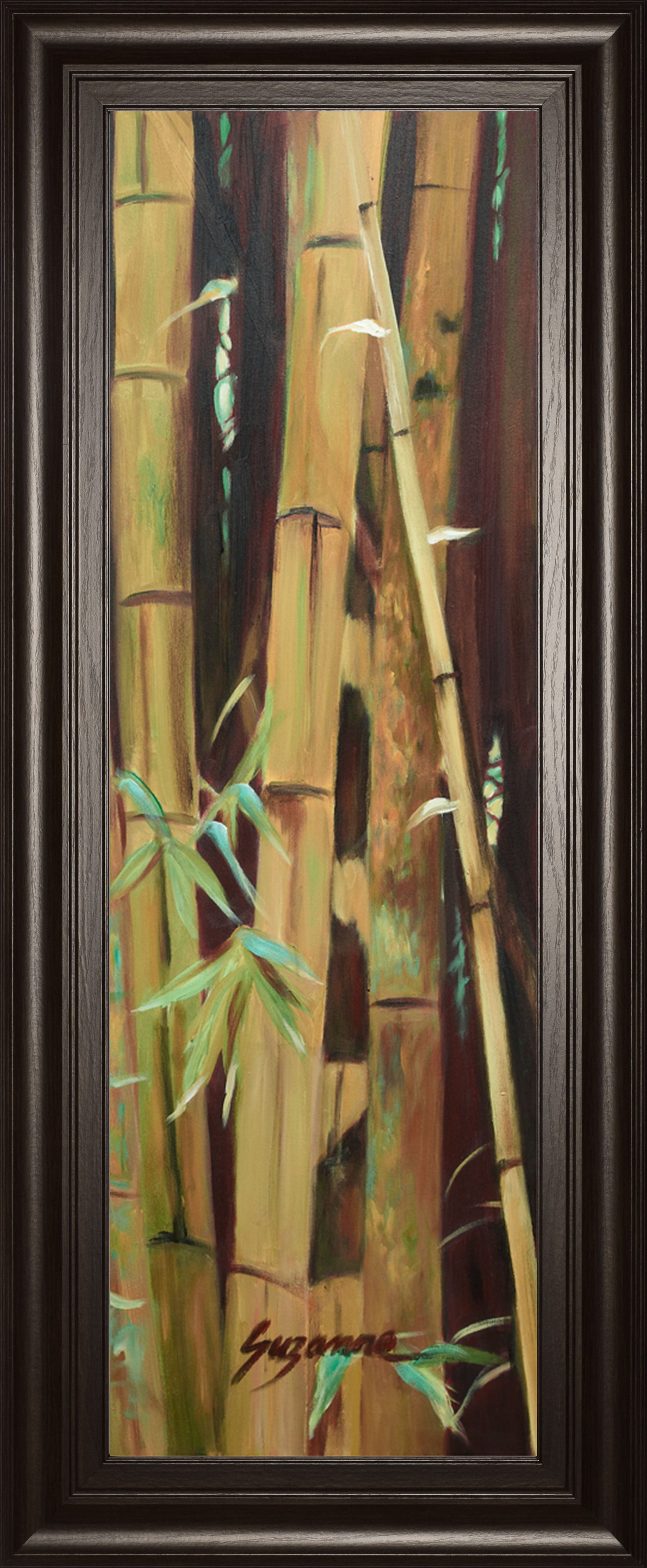 Bamboo Finale Il By Suzanne Wilkins - Framed Print Wall Art - Green Classy Art