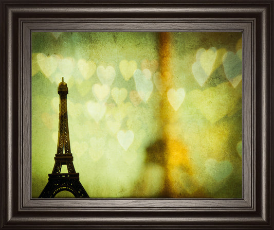 Wishful Hearts Il By Irene Suchucki - Framed Print Wall Art - Green Classy Art