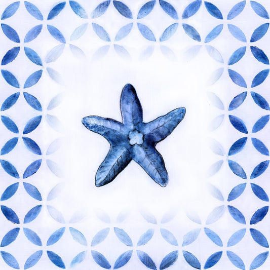 Framed Small - Royal Blue Shell III By Tava Studios - Blue Classy Art