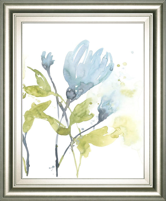 22x26 Cerulean Splash II By Jennifer Goldberger - Light Blue Classy Art