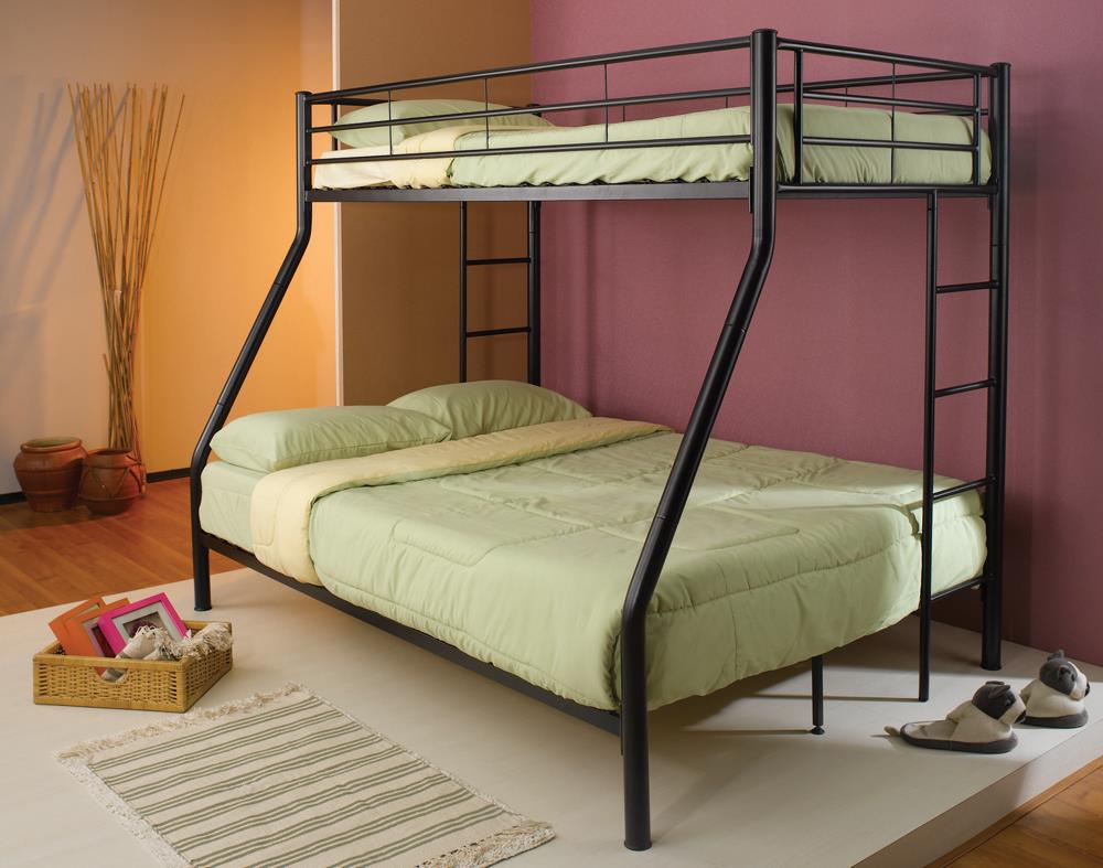 G460062B Contemporary Black Twin-Over-Full Bunk Bed Coaster Z2 Premium