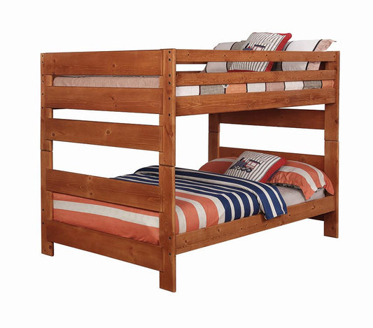 Wrangle Hill Amber Wash Full-over-Full Bunk Bed Coaster Z2 Premium