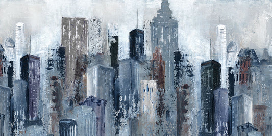 City Mood By Carol Robinson - Blue Classy Art