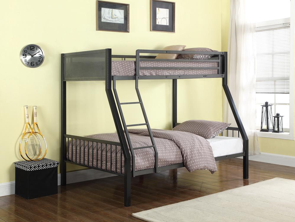 Meyers Traditional Grey Twin-over-Full Bunk Bed Coaster Z2 Premium