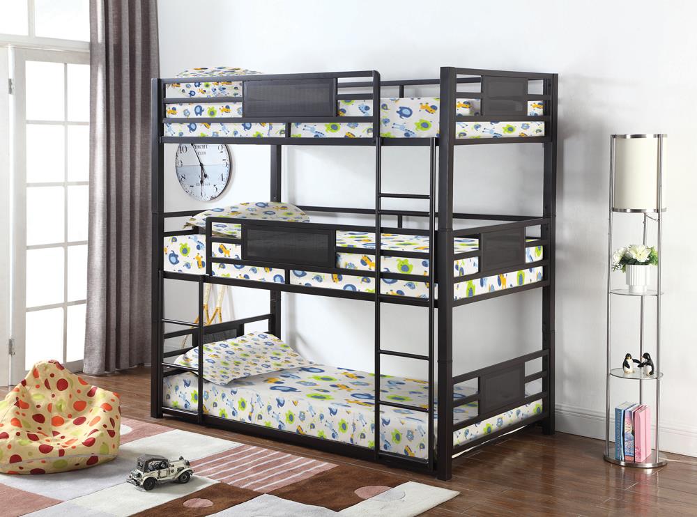 G460394 Casual Black Full Triple Bunk Bed Coaster Z2 Premium