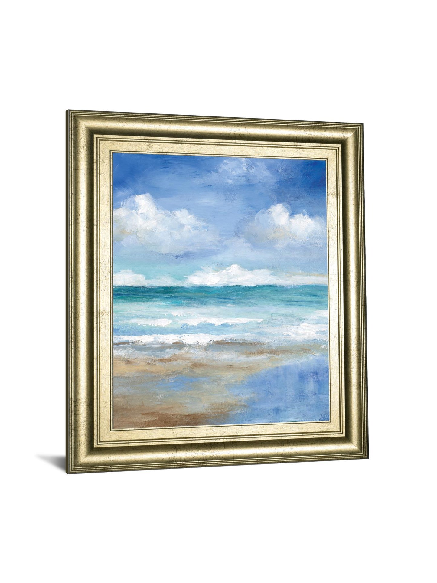 Washy Coast II By Nan - Framed Print Wall Art - Light Blue Classy Art