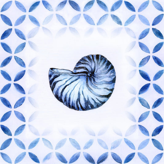 Royal Blue Shell I By Tava Studios - Blue Classy Art