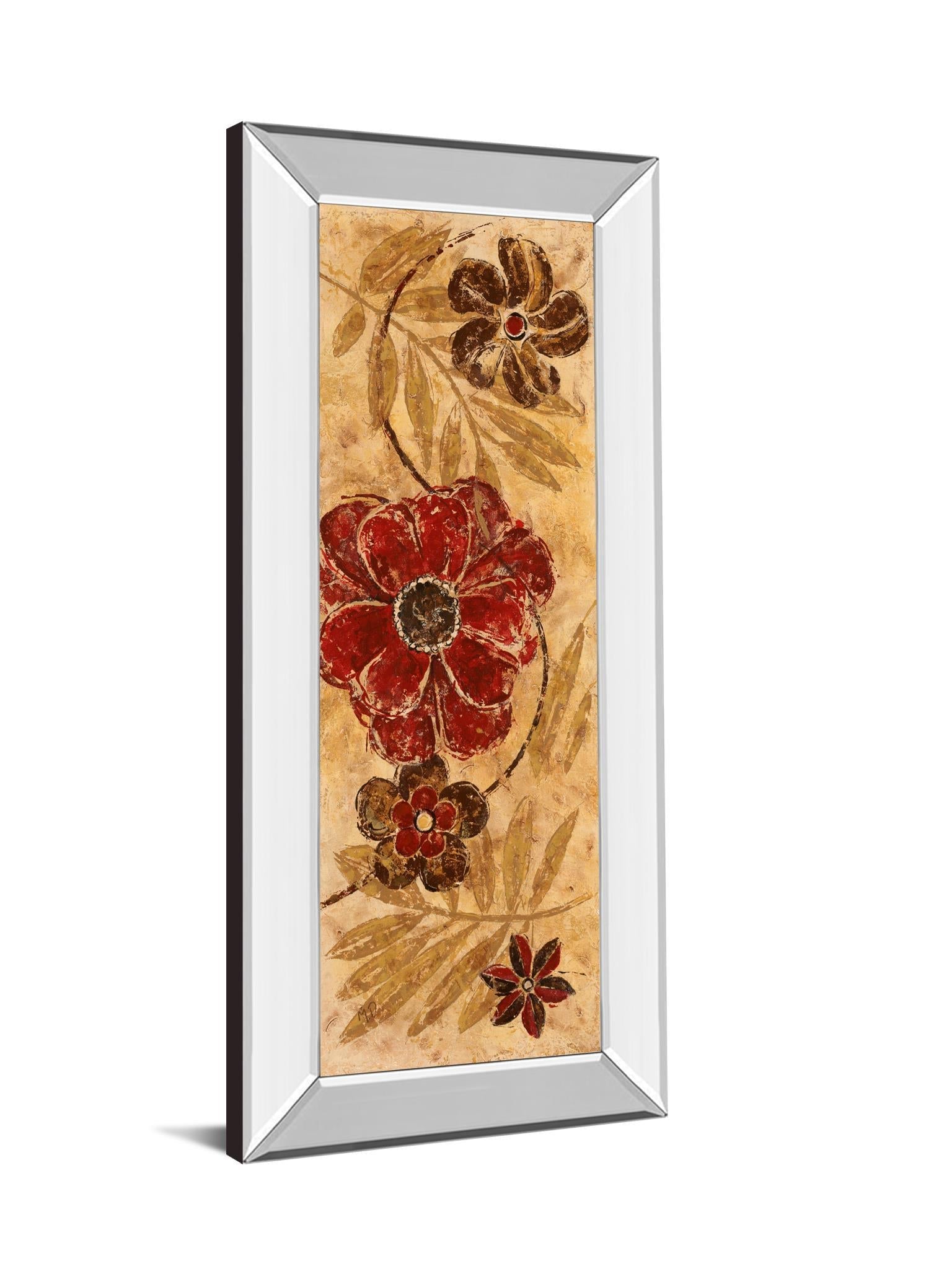 Touch Of Honey Il By Maria Donovan - Mirror Framed Print Wall Art - Red Classy Art