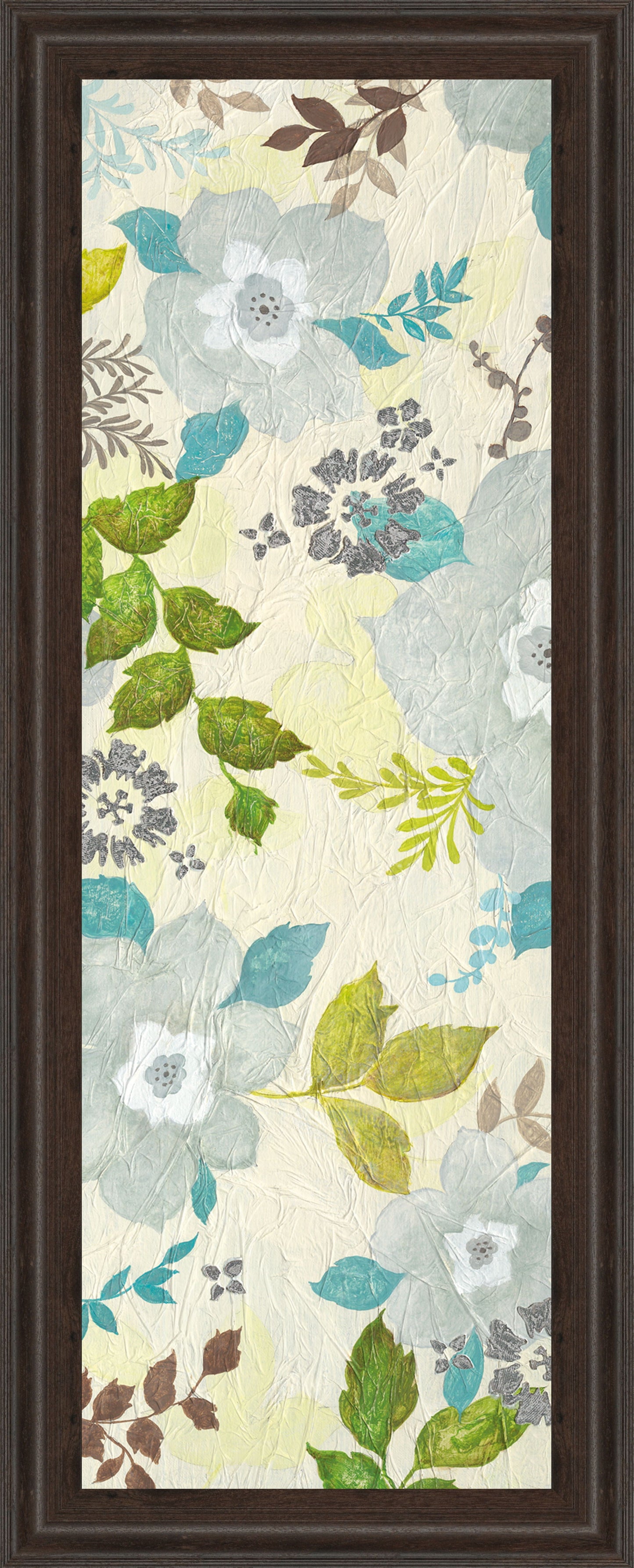 Fragrant Garden I By Tava Studios - Framed Print Wall Art - Blue Classy Art