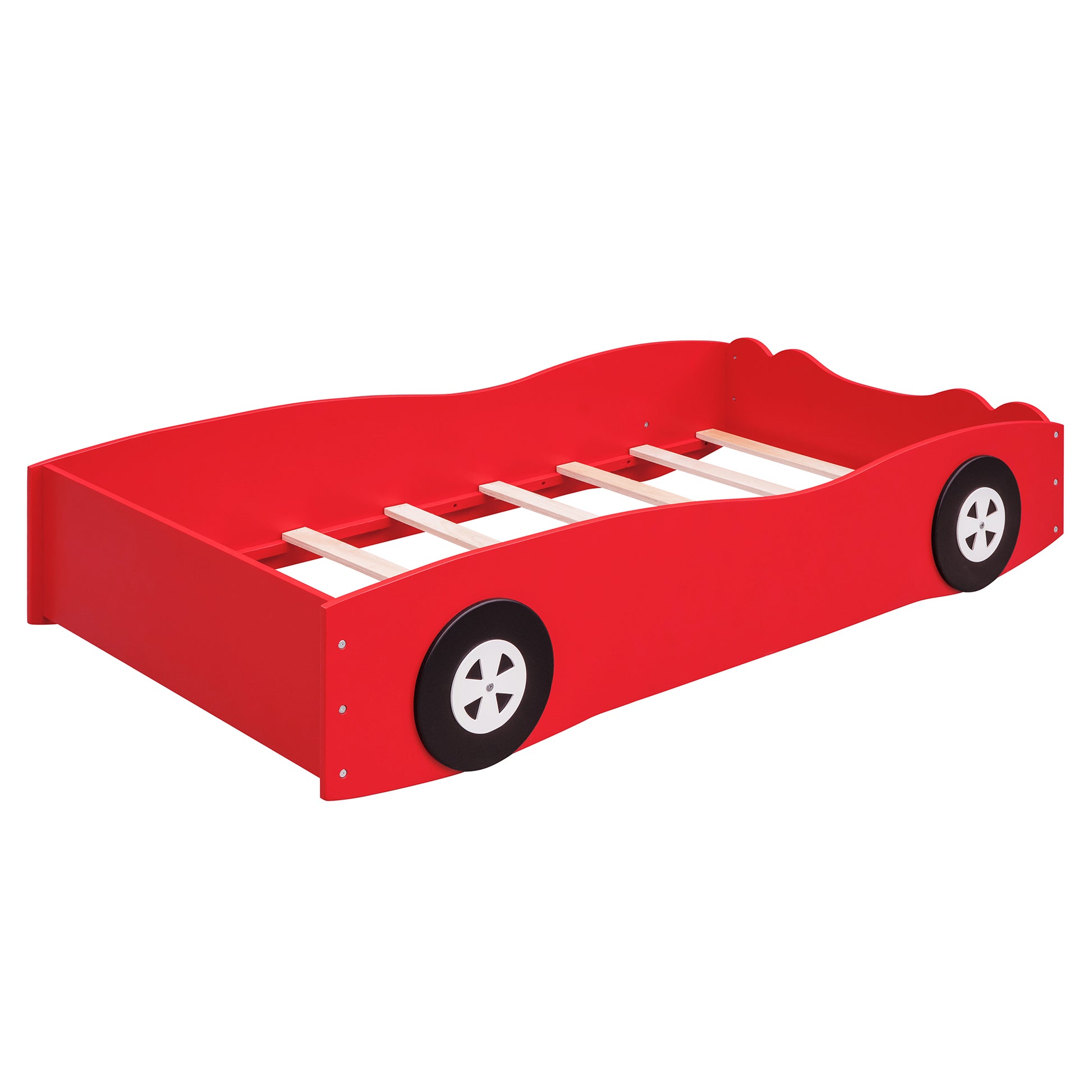 Twin Size Car-Shaped Platform Bed, Red House to Home Furnishings LLC