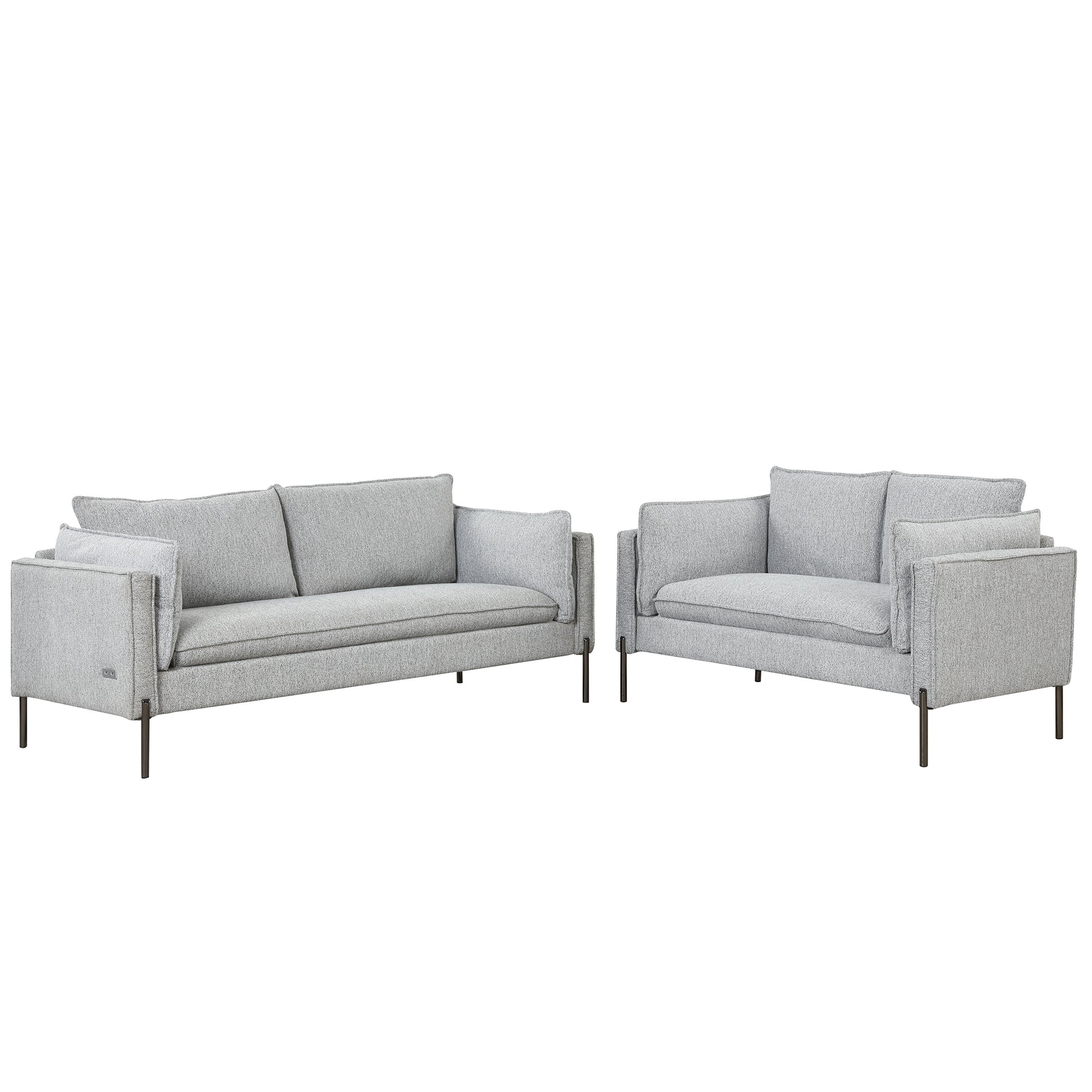 2 Piece Sofa Sets Modern Linen Fabric Upholstered  Loveseat and 3 Seat Couch Set Furniture for Different Spaces,Living Room,Apartment(2+3 seat) House to Home Furnishings LLC