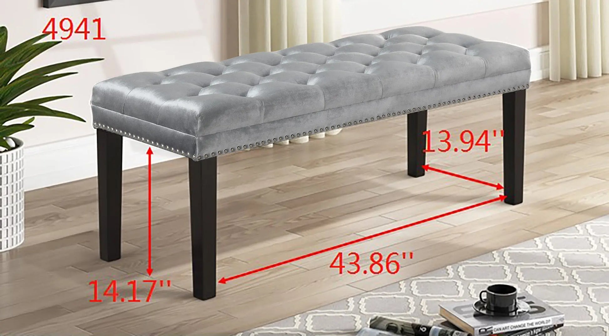 Amari Gray Accent Bench Crown Mark