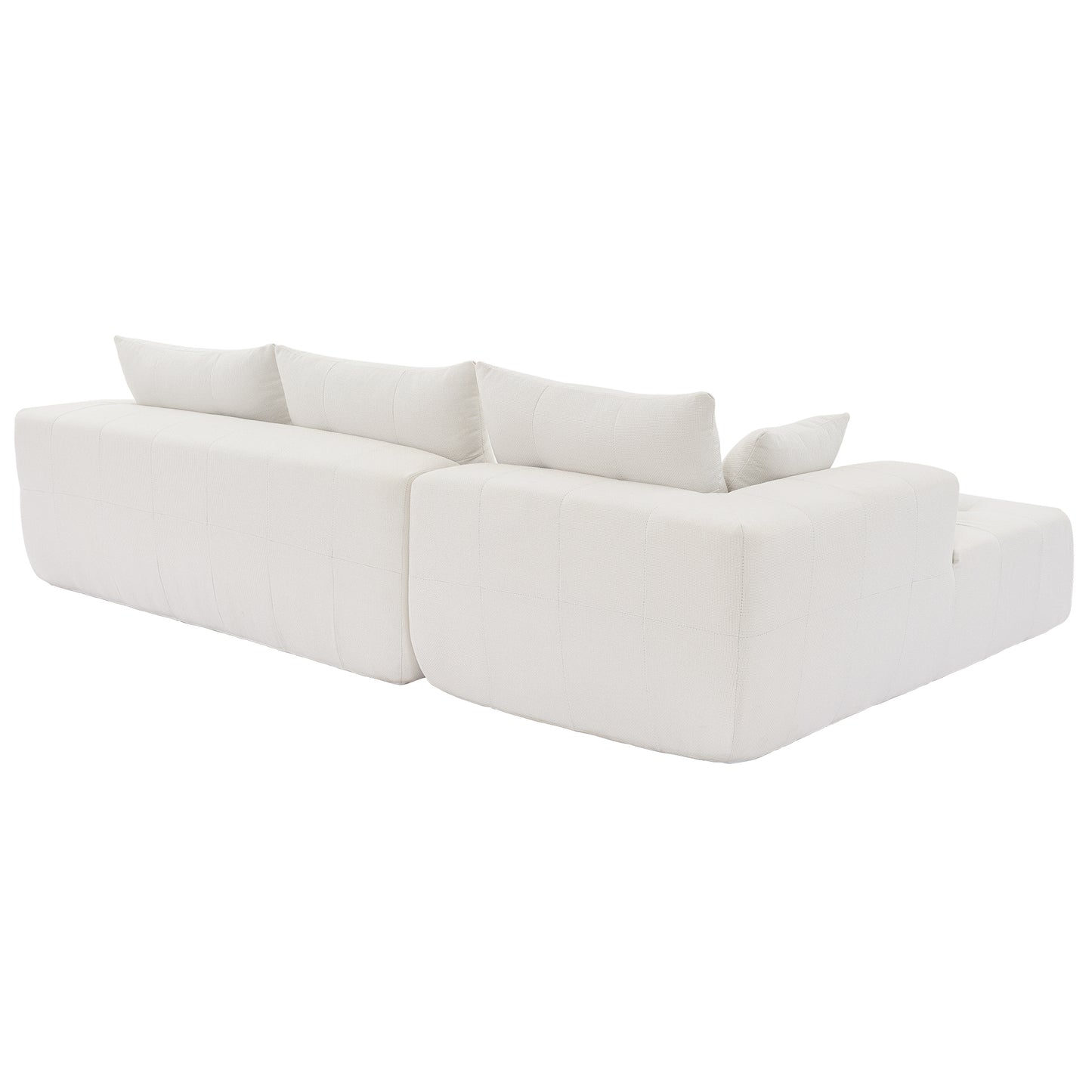 110*69" Modular Sectional Living Room Sofa Set, Modern Minimalist Style Couch, Installation-free sofa, Upholstered Sleeper Sofa for Living Room, Bedroom, Salon, 2 PC Free Combination, L-Shape, Linen House to Home Furnishings LLC