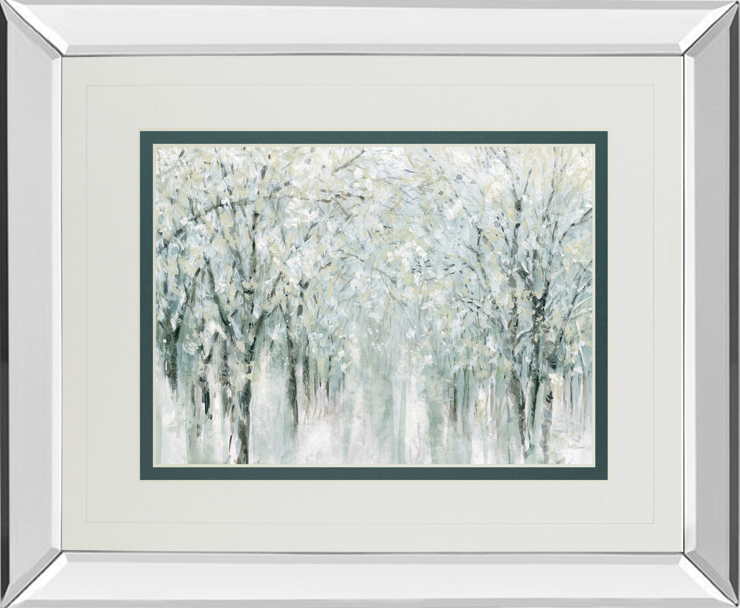 Winter Mist By Carol Robinson - Mirror Framed Print Wall Art - White Classy Art