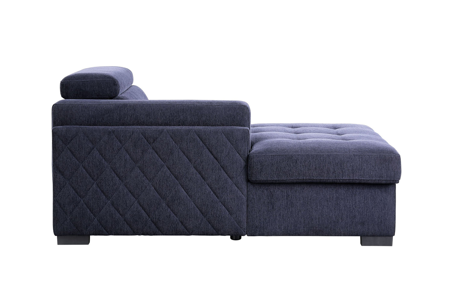 ACME Nekoda Storage Sleeper Sectional Sofa and Ottoman, Navy Blue Fabric 55520 ***(FREE SHIPPING)*** House to Home Furnishings LLC