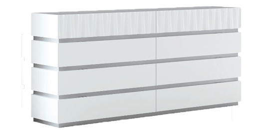 ESF Furniture - Marina Double Dresser in White - MARINADDRESSERWHITE ESF Furniture