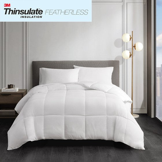 Cotton Down Alternative Featherless Comforter White Twin Olliix.com