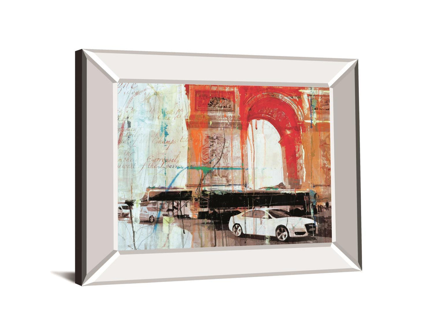 City Of Light II By Markus Haub - Mirror Framed Print Wall Art - Red Classy Art