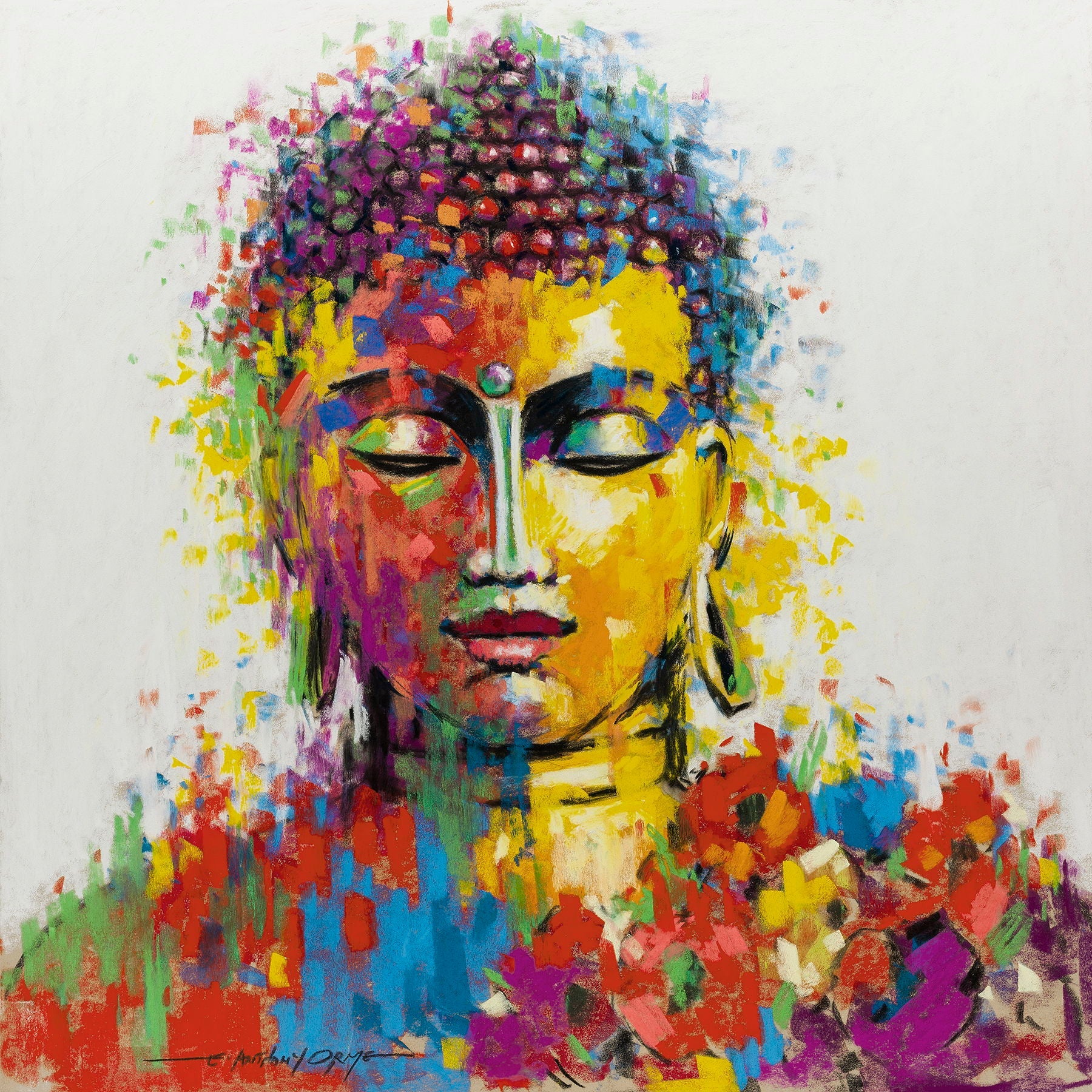 Buddha By A. Orme - Blue Classy Art