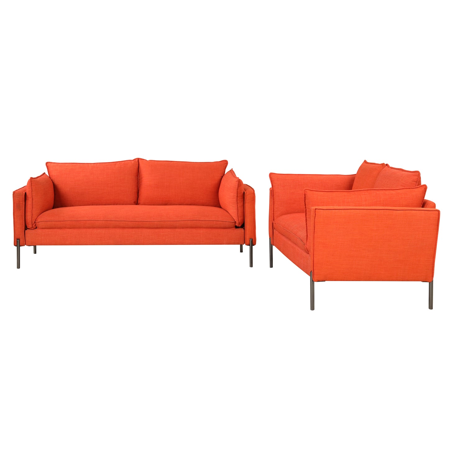 2 Piece Sofa Sets Modern Linen Fabric Upholstered  Loveseat and 3 Seat Couch Set Furniture for Different Spaces,Living Room,Apartment(2+3 seat) House to Home Furnishings LLC