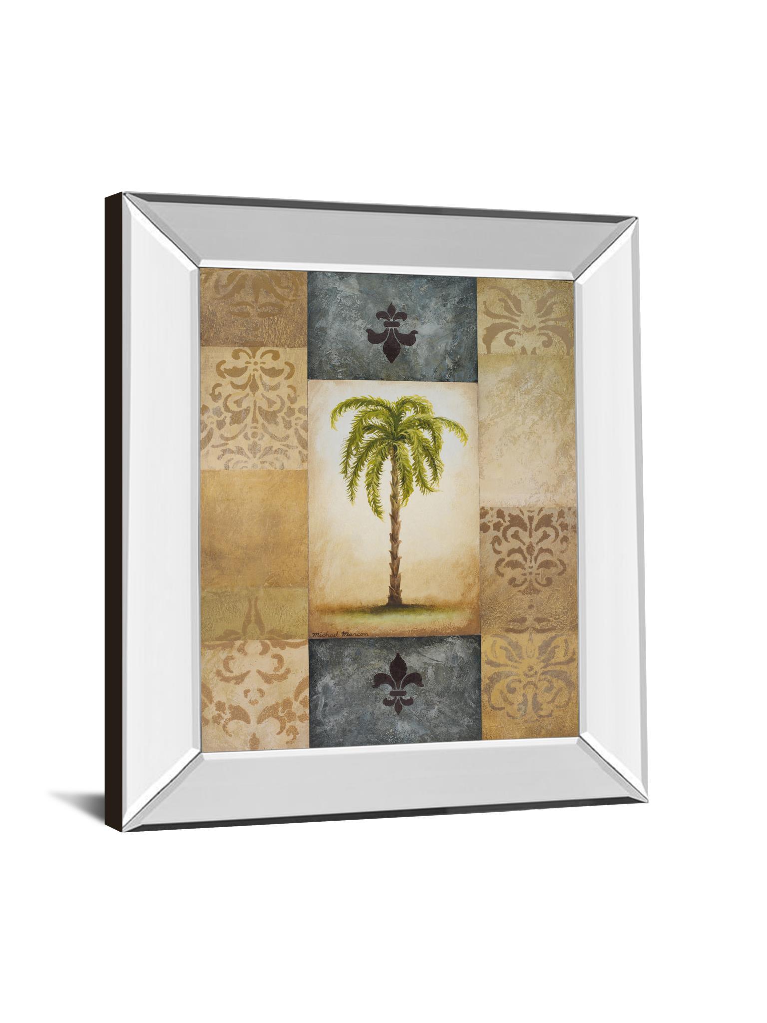 Fantasy Palm Il By Michael Marcon - Mirror Framed Print Wall Art - Green Classy Art