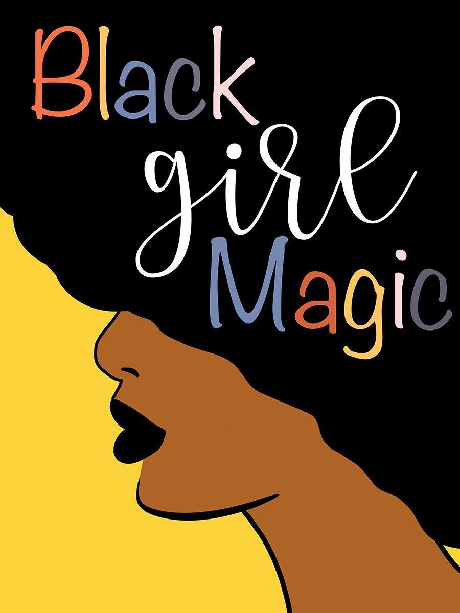 Black Girl Magic By Cad Designs - Yellow Classy Art