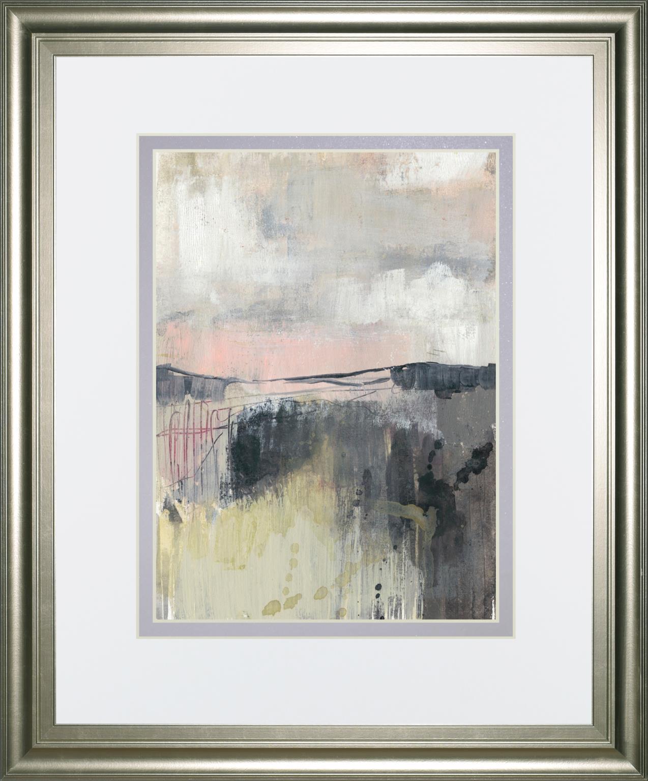 34x40 Blush Horizon I By Jennifer Goldberger - Dark Gray Classy Art