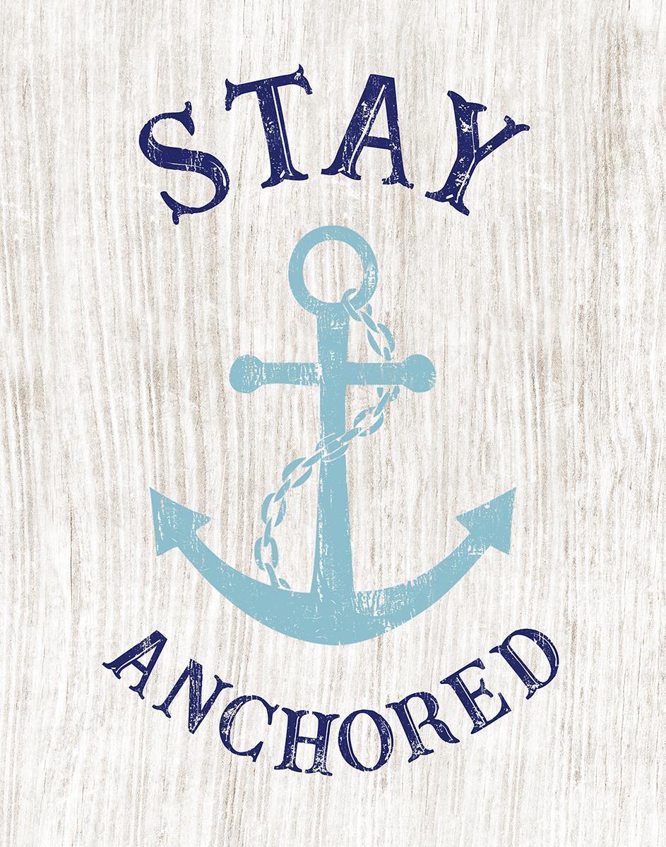 Stay Anchored By Cad Designs - Light Blue Classy Art