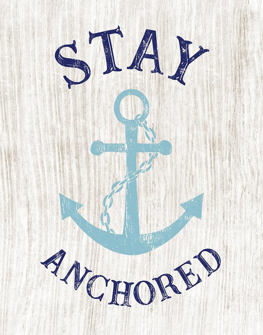 Stay Anchored By Cad Designs - Light Blue Classy Art