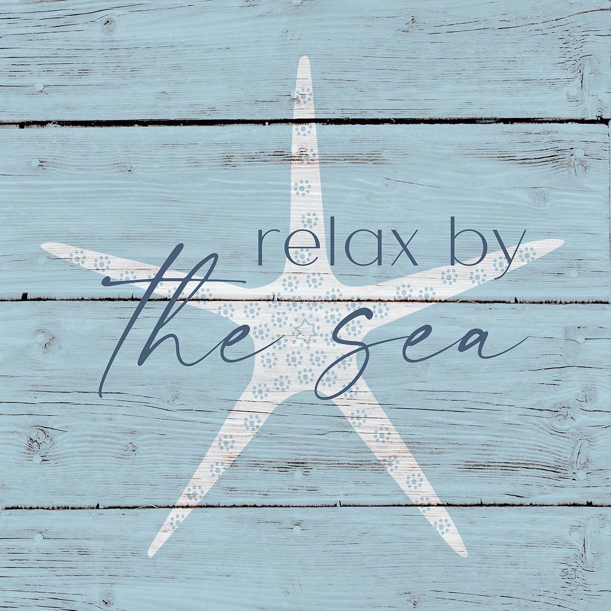 Relax By The Sea By Susan Jill - Light Blue Classy Art