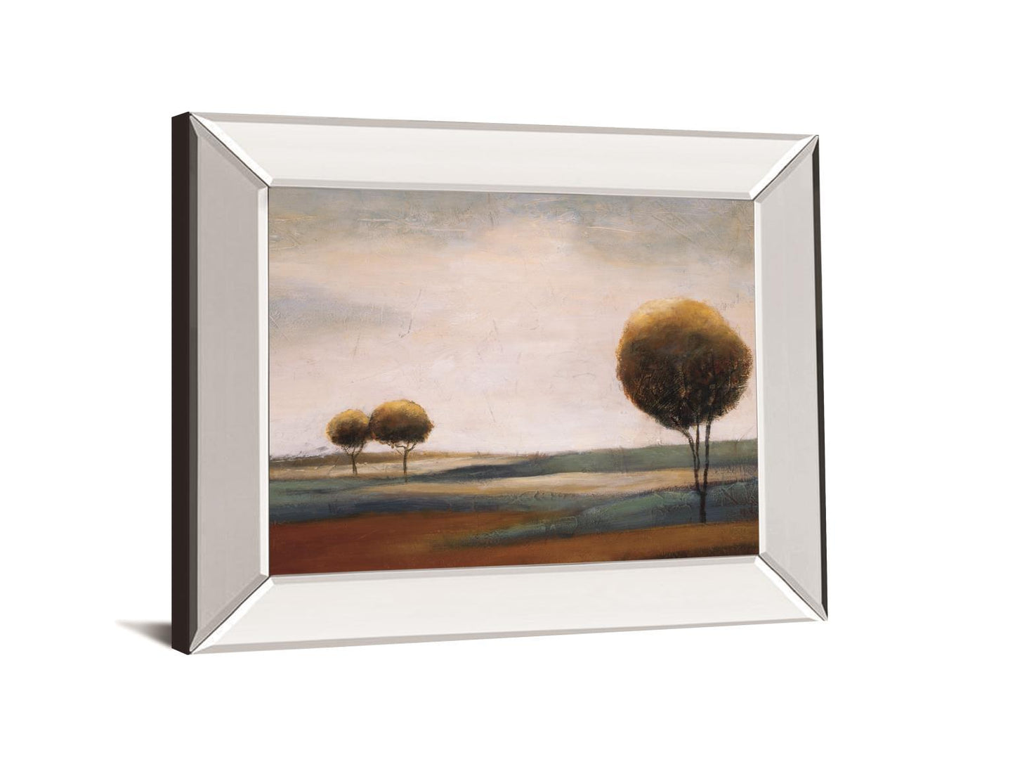 Tranquil Plains Il By Ursula Salemink-Roos - Mirror Framed Print Wall Art - Dark Brown Classy Art