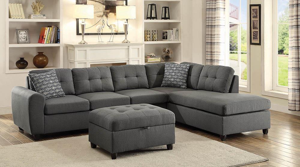 Stonenesse Contemporary Grey Sectional Coaster Z2 Premium