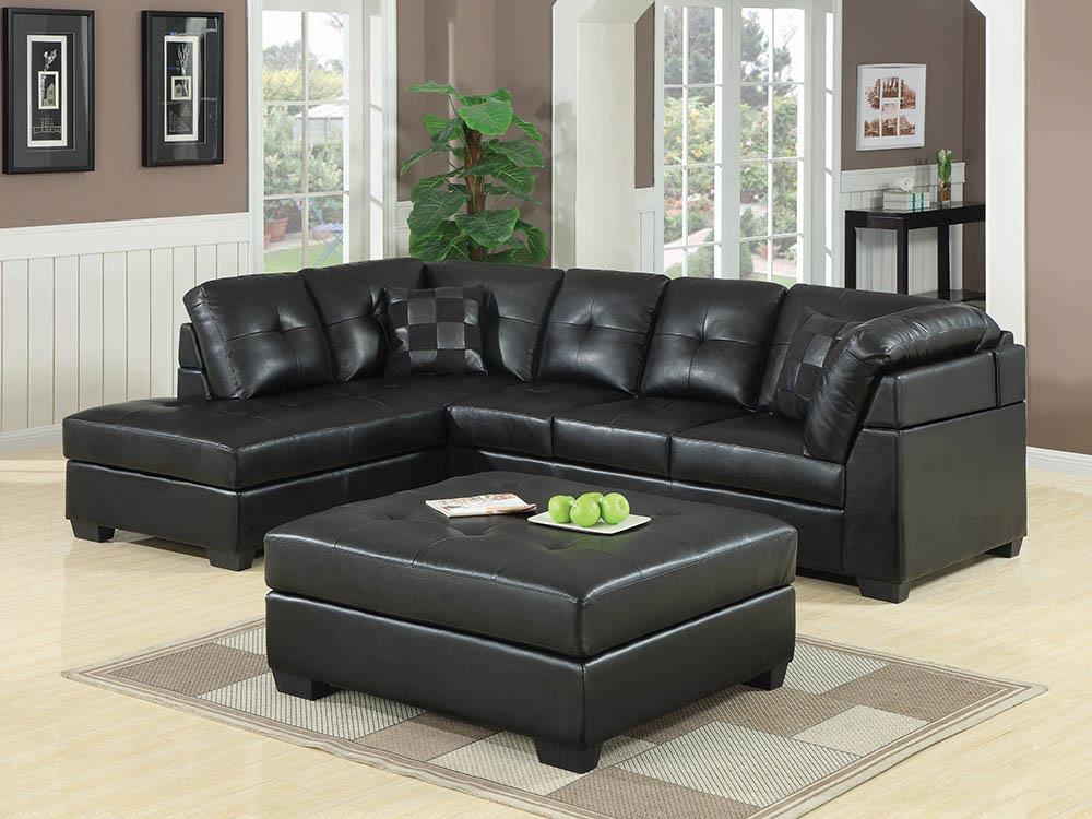 Darie Contemporary Black Sectional Coaster Z2 Premium