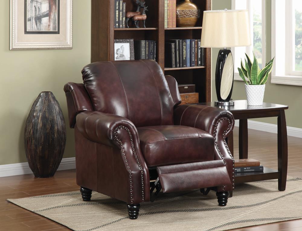 Princeton Traditional Burgundy Push Back Recliner Coaster Z2 Premium