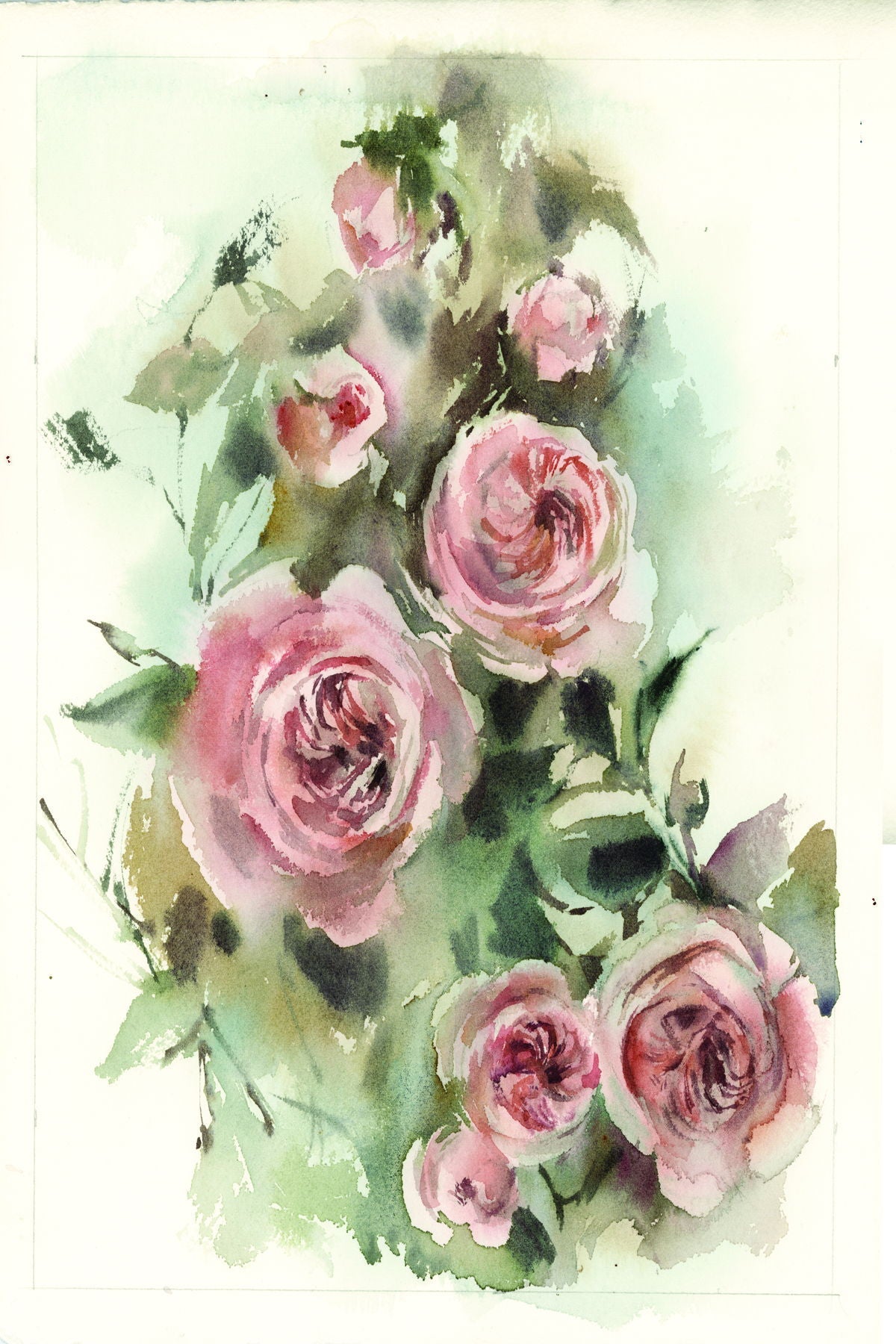 Blush Roses V By Sophia Rodinov - Red Classy Art