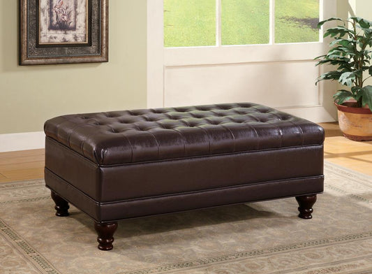 G501041 Casual Dark Brown Ottoman Coaster Z2 Premium