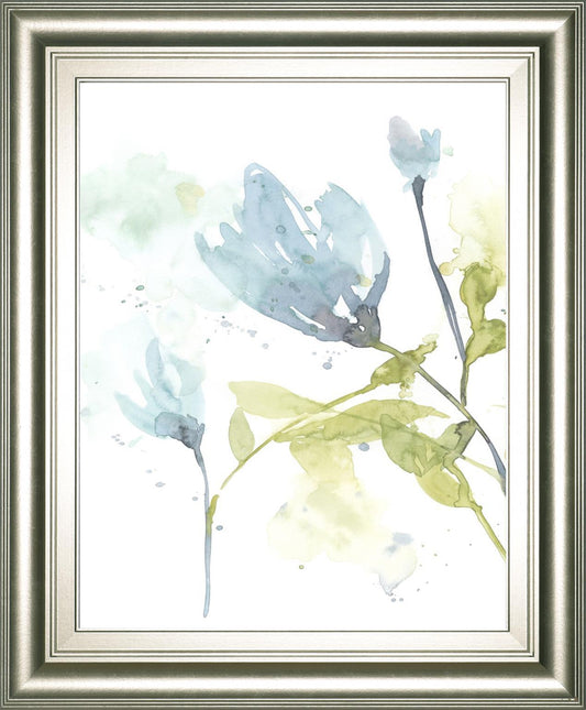 22x26 Cerulean Splash I By Jennifer Goldberger - Light Blue Classy Art