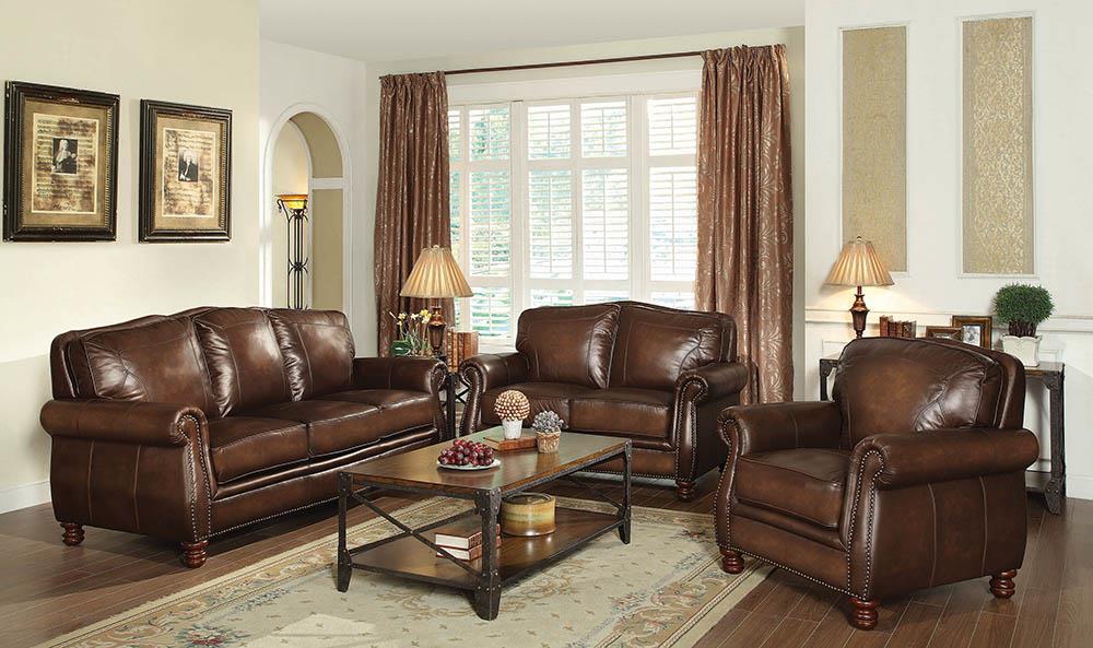 Montbrook Traditional Hand Rubbed Brown Sofa Coaster Z2 Premium