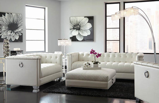 G505391 Chaviano Contemporary White Sofa