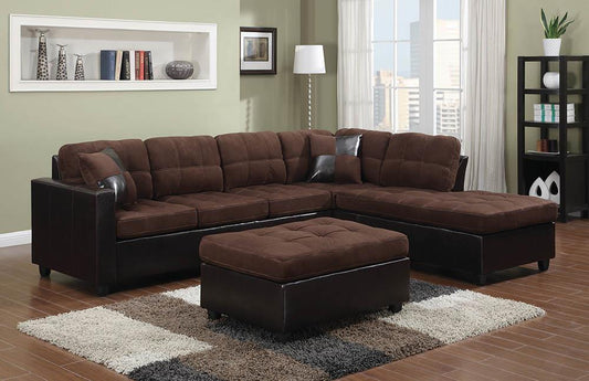 Mallory Casual Chocolate Sectional Coaster Z2 Premium