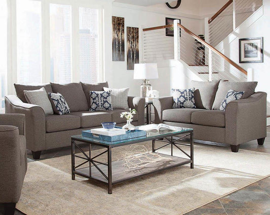 Salizar Transitional Grey Two-Piece Living Room Set Coaster Z2 Premium