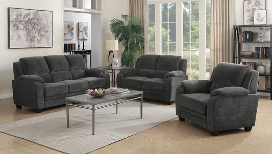 Northend Charcoal Three-Piece Living Room Set Coaster Z2 Premium