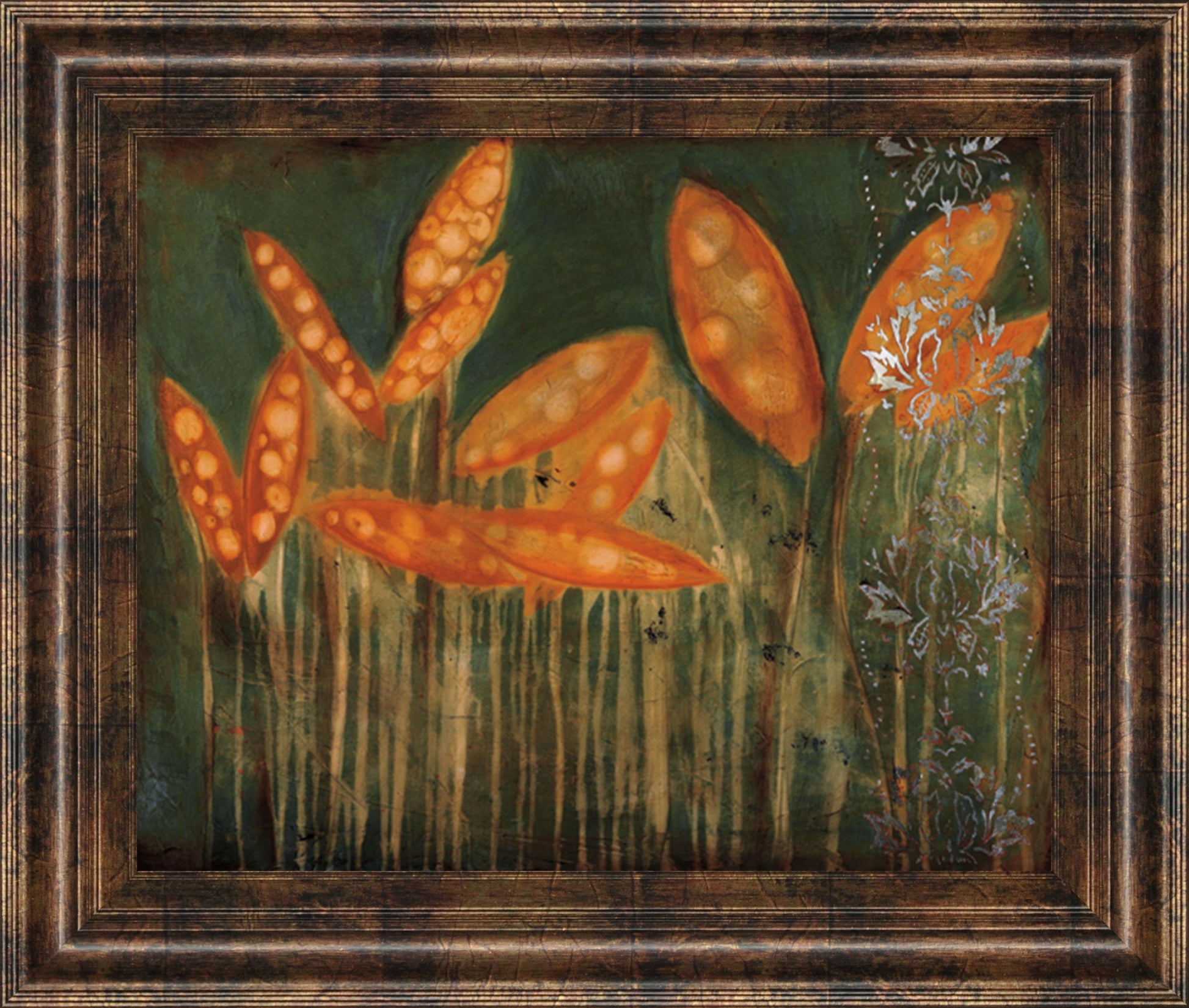 Garden By J. Prior - Framed Print Wall Art - Orange Classy Art